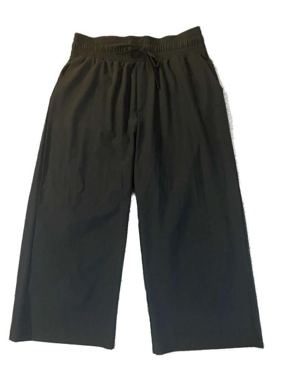 Albion Fit Black Jetsetter Wide Leg Crop Pants Petite Size Large